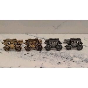 Vintage Zentall Lot Of Two Stagecoach Cufflinks
